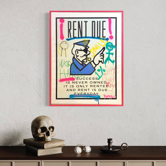 Rent Due Canvas